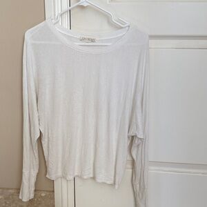 Joah Brown Women's White Long Sleeve Top